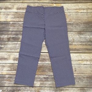 Margaret M geometric print pull on cropped slimming pants